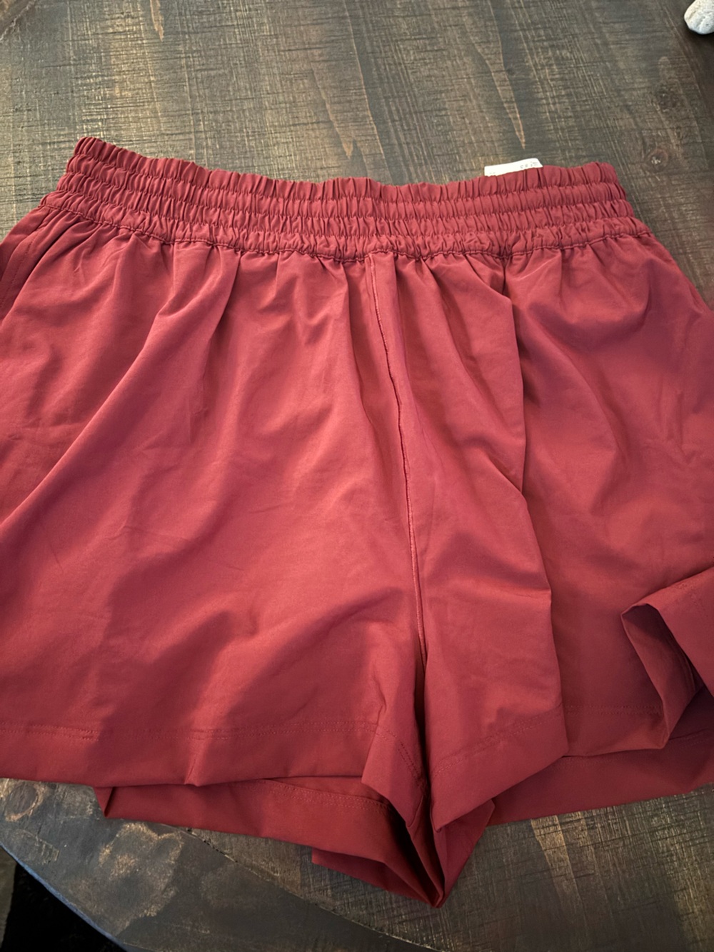 aerie Rust-Red Shorts with Elastic Waist
